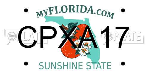 CPXA17 Florida License Plate