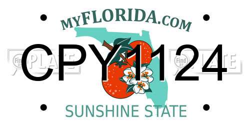 CPY1124 Florida License Plate