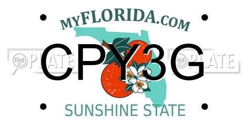 CPY3G Florida License Plate