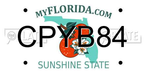 CPYB84 Florida License Plate