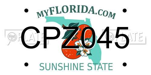 CPZ045 Florida License Plate