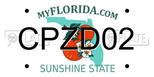 CPZD02 Florida License Plate
