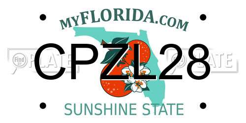 CPZL28 Florida License Plate