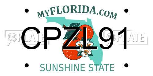 CPZL91 Florida License Plate