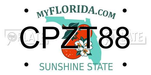 CPZT88 Florida License Plate