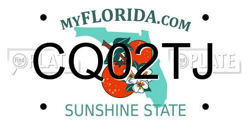 CQ02TJ Florida License Plate