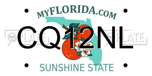 CQ12NL Florida License Plate