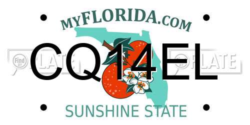 CQ14EL Florida License Plate