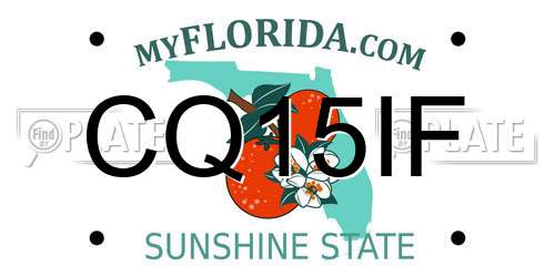 CQ15IF Florida License Plate