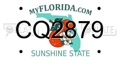 CQ2879 Florida License Plate