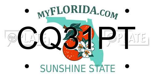 CQ31PT Florida License Plate