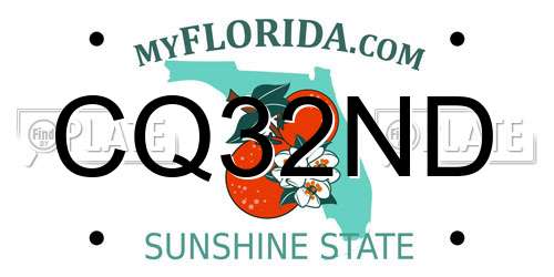CQ32ND Florida License Plate