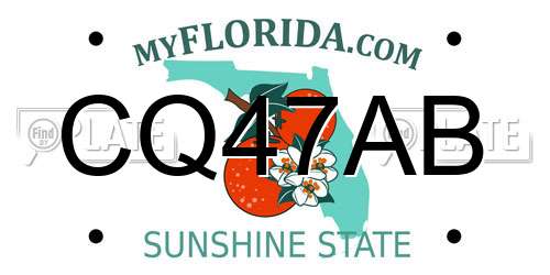 CQ47AB Florida License Plate