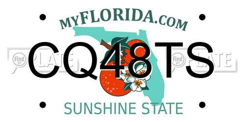 CQ48TS Florida License Plate