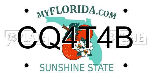 CQ4T4B Florida License Plate