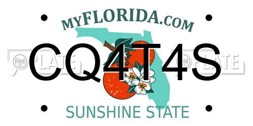 CQ4T4S Florida License Plate