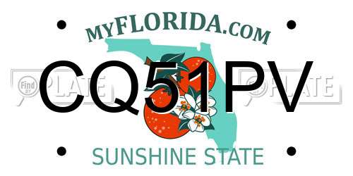 CQ51PV Florida License Plate