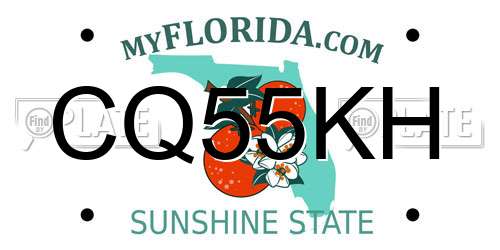 CQ55KH Florida License Plate