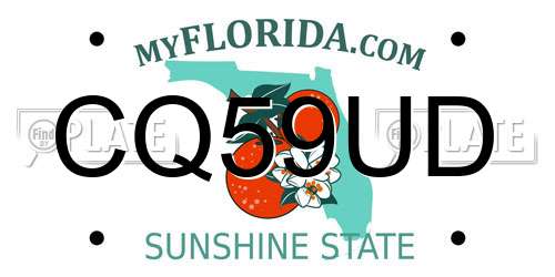 CQ59UD Florida License Plate