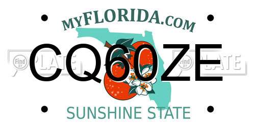 CQ60ZE Florida License Plate