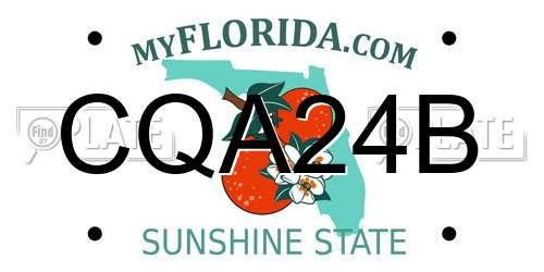 CQA24B Florida License Plate