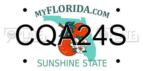 CQA24S Florida License Plate