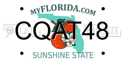 CQAT48 Florida License Plate