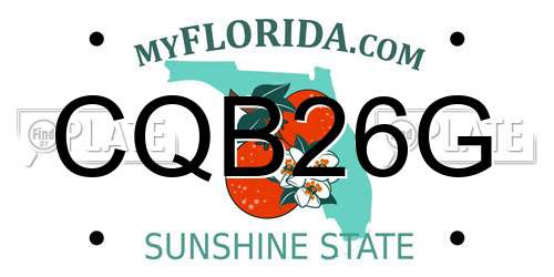 CQB26G Florida License Plate