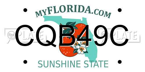 CQB49C Florida License Plate