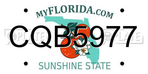 CQB5977 Florida License Plate