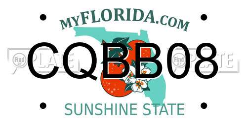CQBB08 Florida License Plate