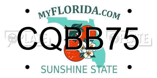 CQBB75 Florida License Plate