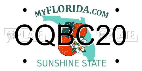 CQBC20 Florida License Plate