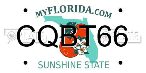 CQBT66 Florida License Plate
