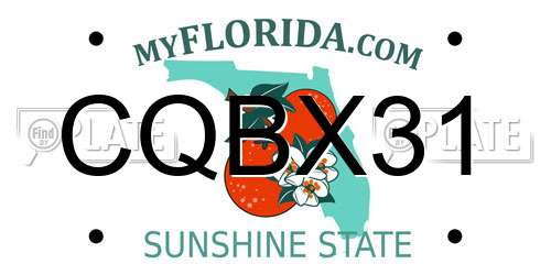 CQBX31 Florida License Plate