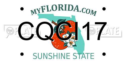 CQCI17 Florida License Plate