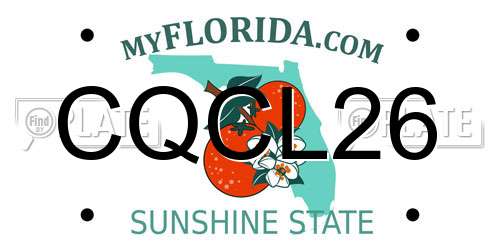CQCL26 Florida License Plate