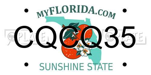 CQCQ35 Florida License Plate