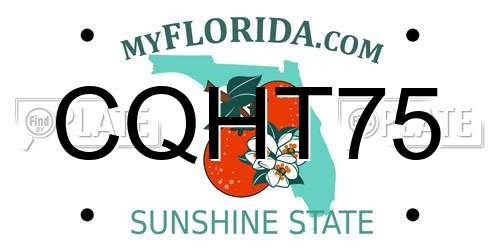 CQHT75 Florida License Plate