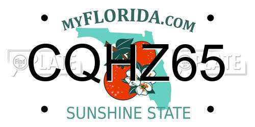 CQHZ65 Florida License Plate