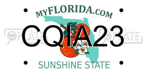 CQIA23 Florida License Plate