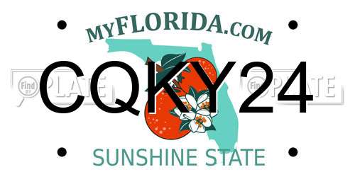 CQKY24 Florida License Plate
