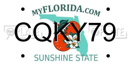 CQKY79 Florida License Plate