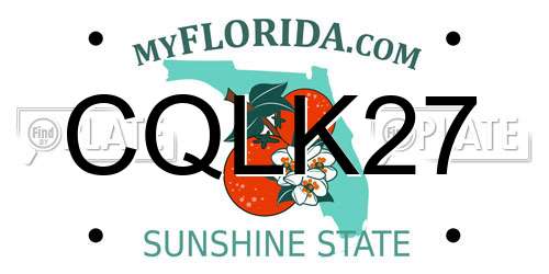 CQLK27 Florida License Plate