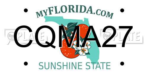 CQMA27 Florida License Plate