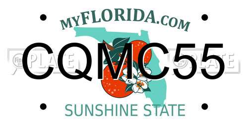 CQMC55 Florida License Plate