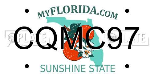 CQMC97 Florida License Plate