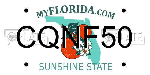 CQNF50 Florida License Plate
