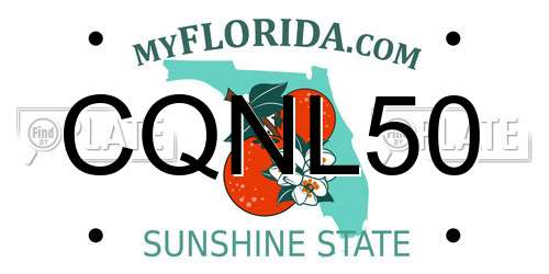 CQNL50 Florida License Plate