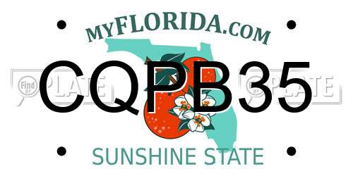 CQPB35 Florida License Plate